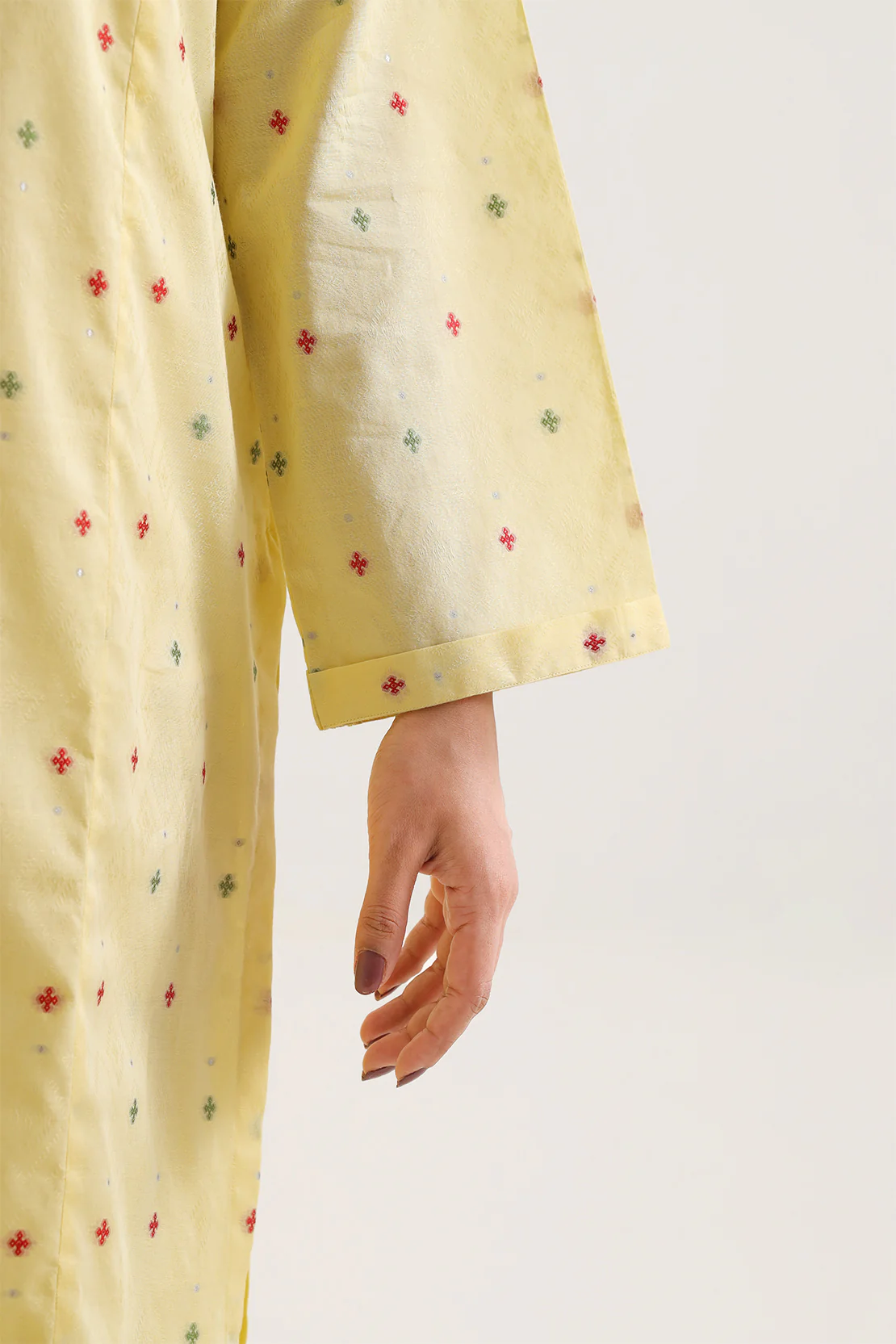 Cotton Jacquard Stitched 2 Piece (Shirt/Trouser) - Image 4