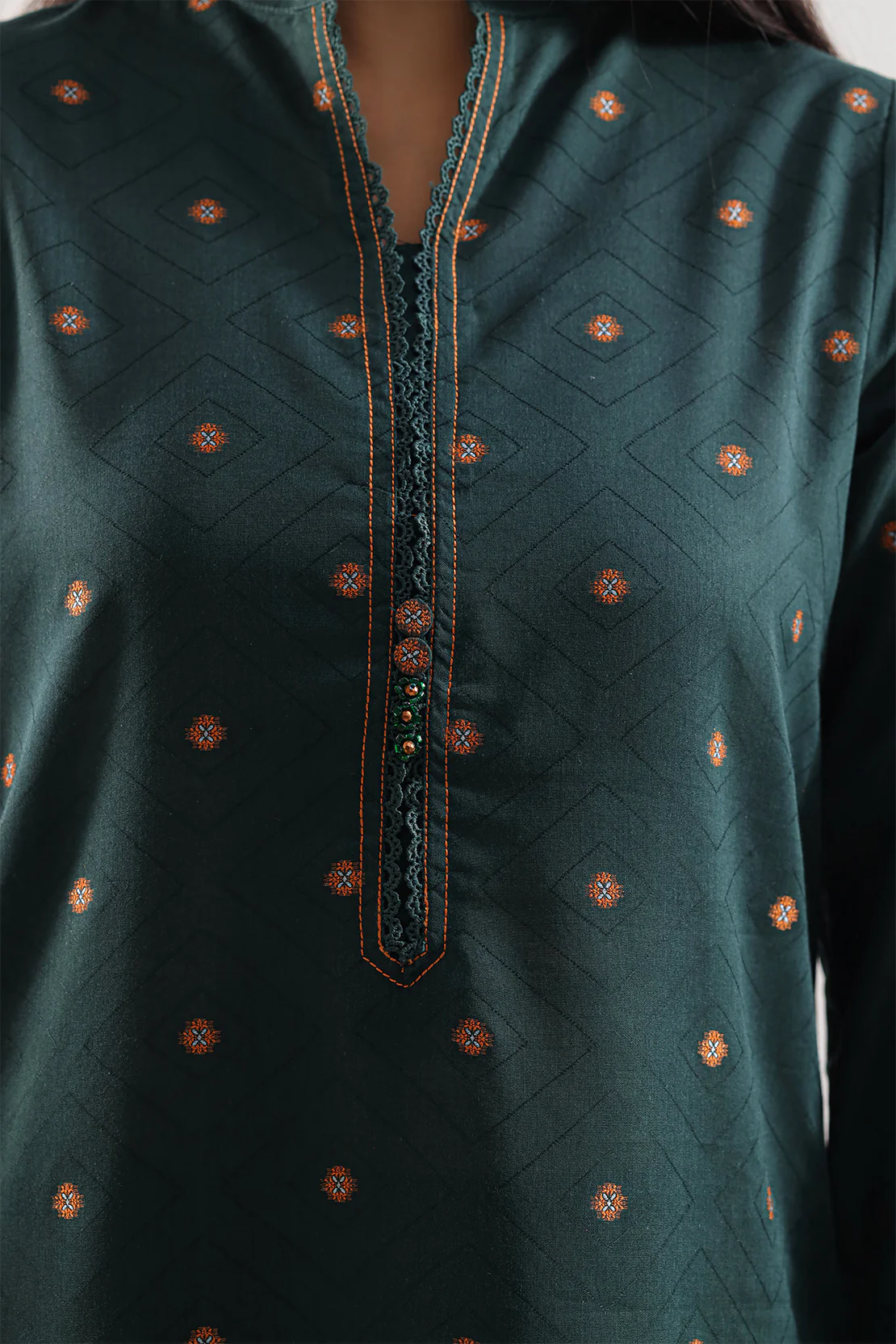 Cotton Jacquard Stitched 2 Piece (Shirt/Trouser) - Image 3