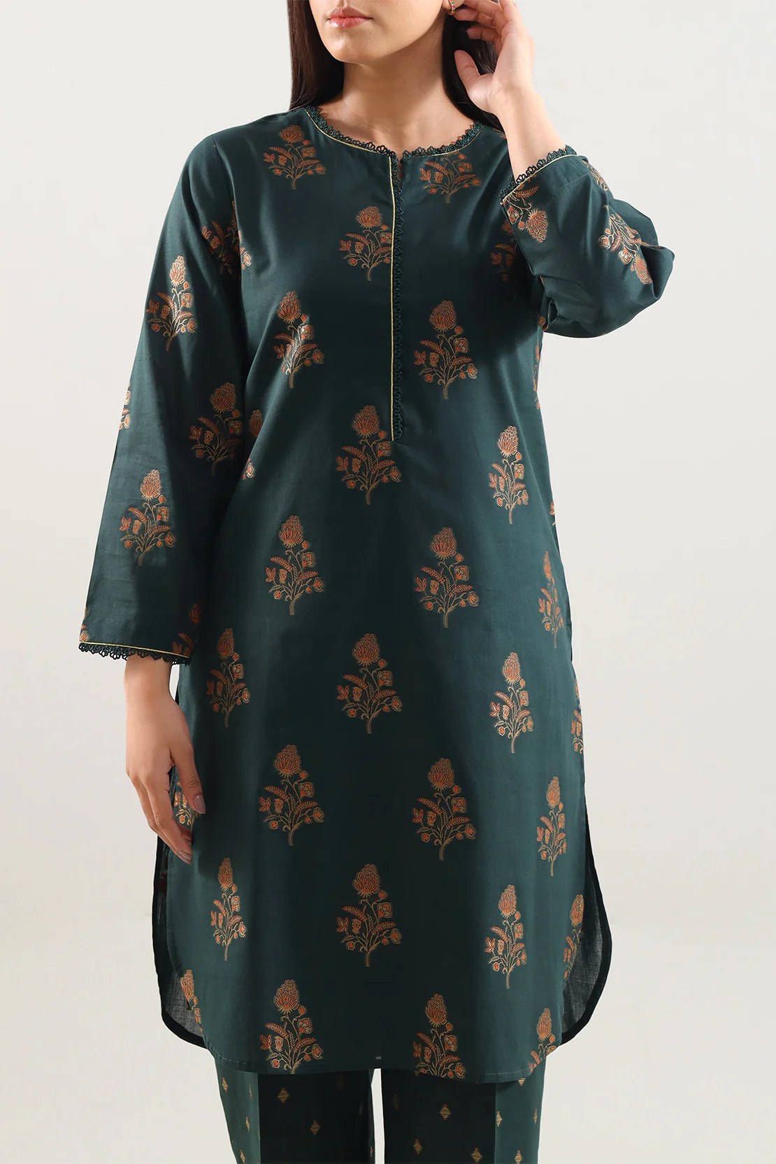 Cotton Jacquard Stitched 2 Piece (Shirt/Trouser) - Image 2