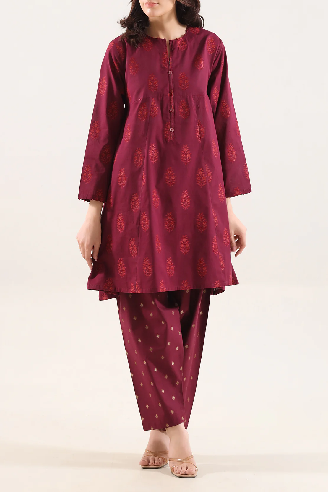 Cotton Jacquard Stitched 2 Piece (Shirt/Trouser) - Image 2