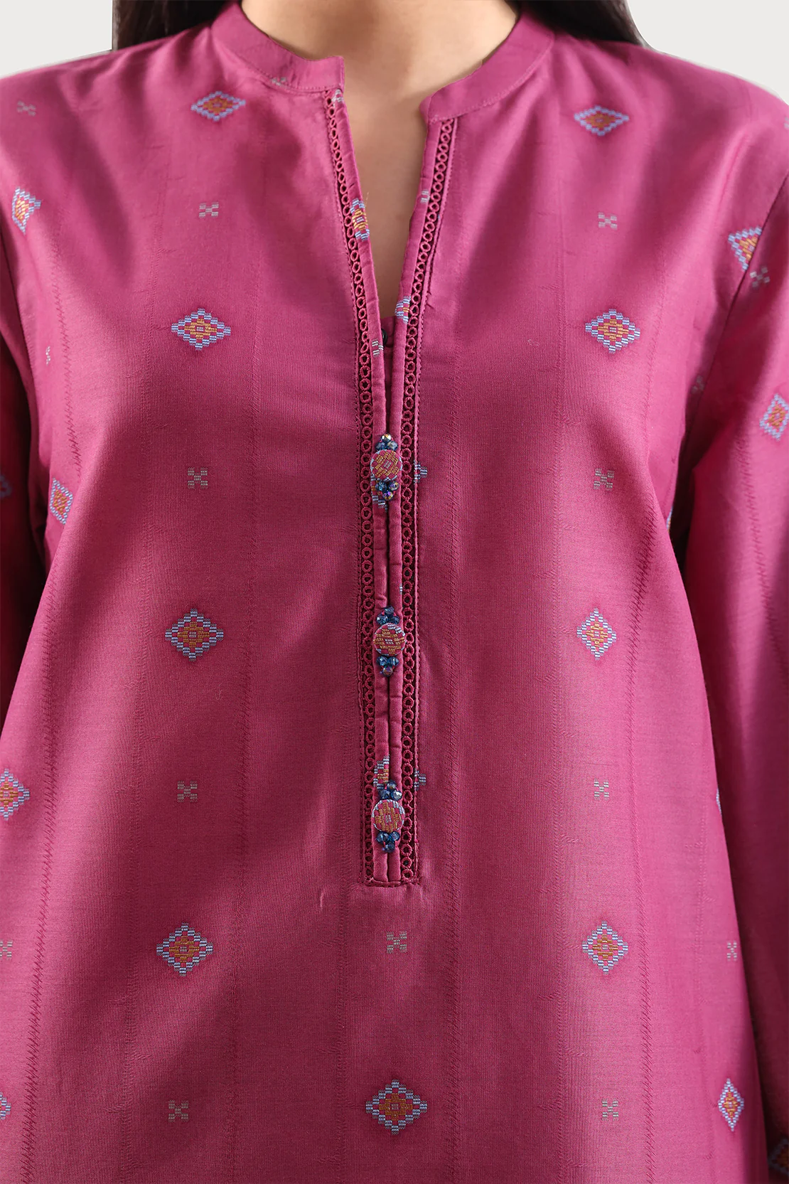 Cotton Jacquard Stitched 2 Piece (Shirt/Trouser) - Image 3