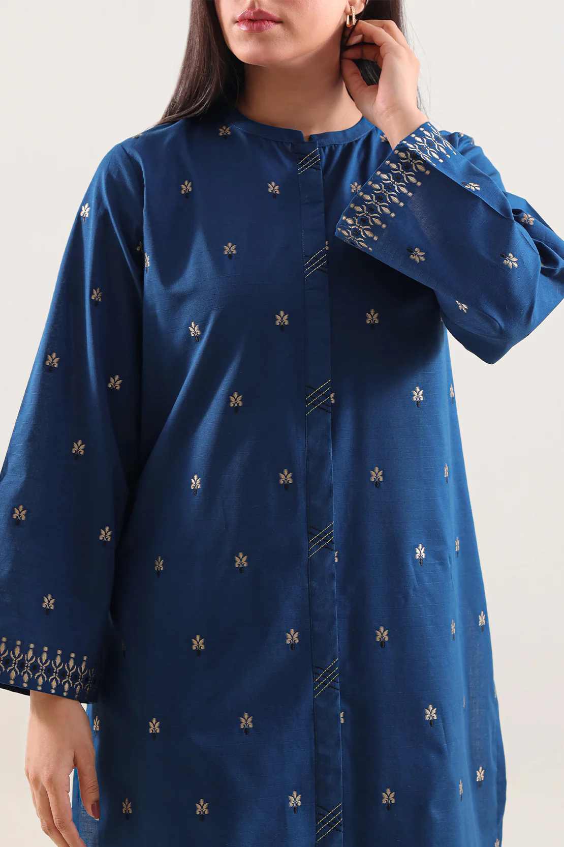 Cotton Jacquard Stitched 2 Piece (Shirt/Trouser) - Image 3