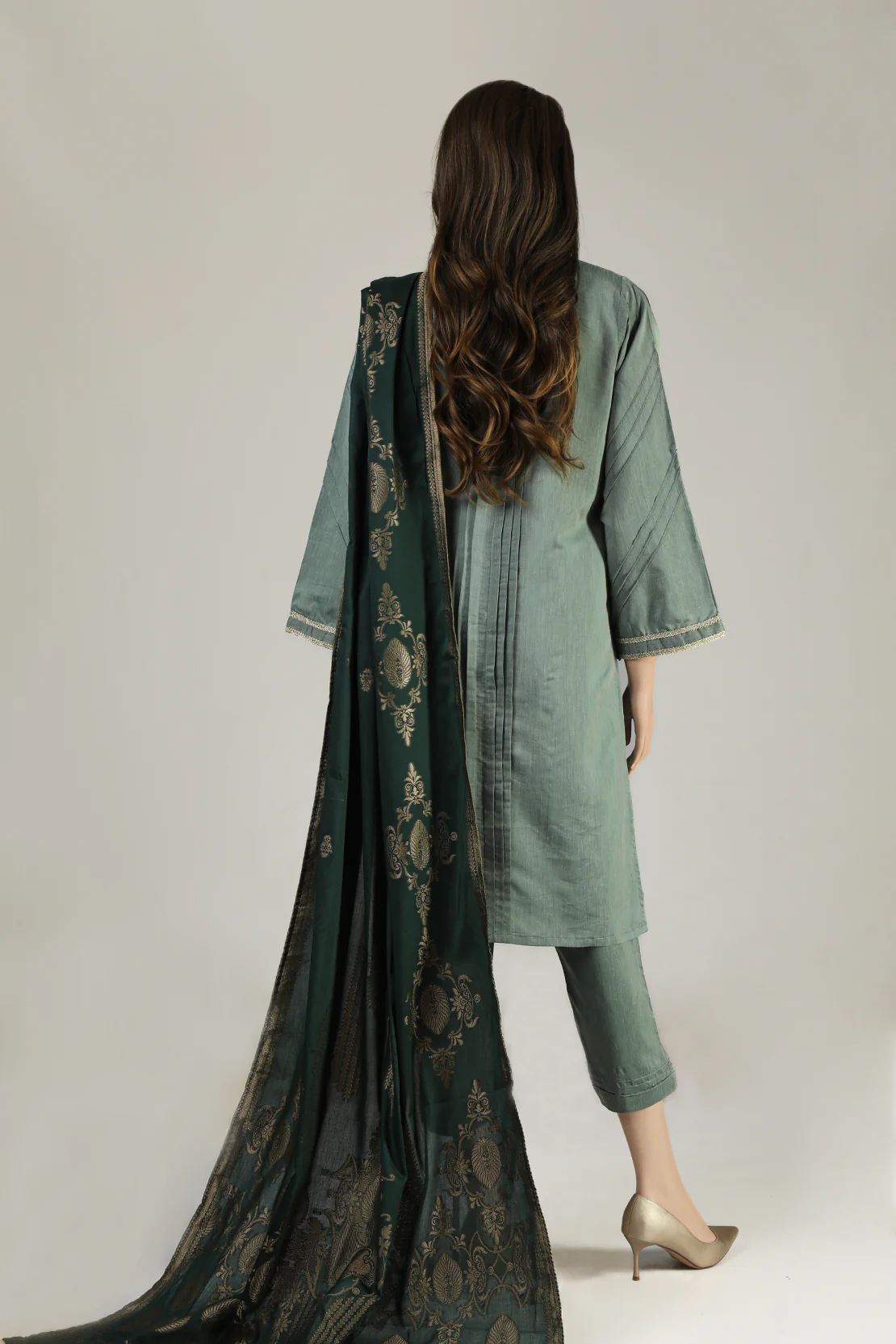 Cotton Jacquard Stitched 3 Piece - Image 2
