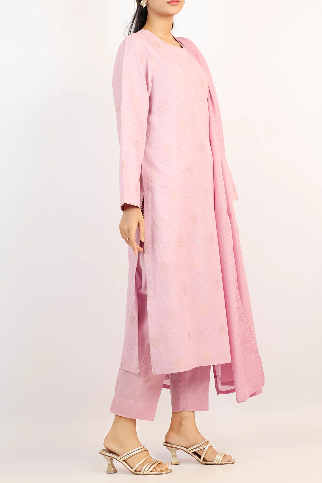 Cotton Jacquard Stitched 3 Piece - Image 4