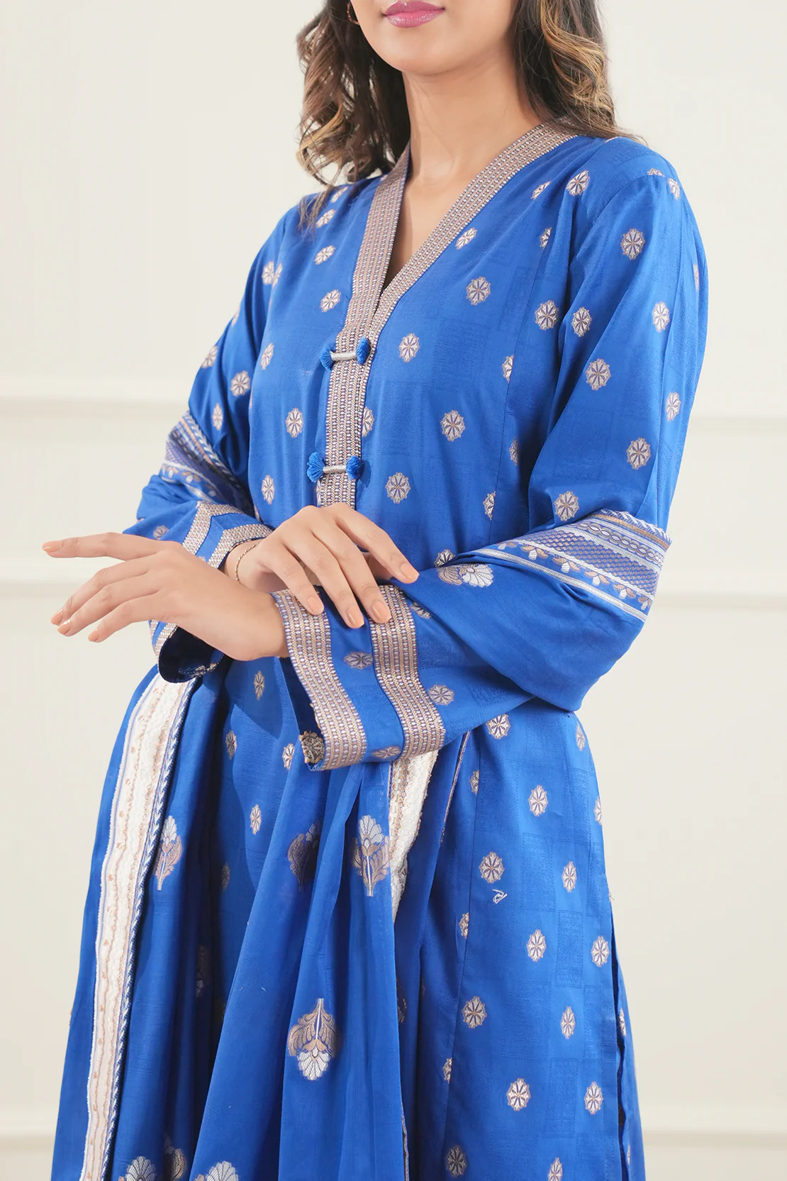 Cotton Jacquard Stitched 3 Piece - Image 2