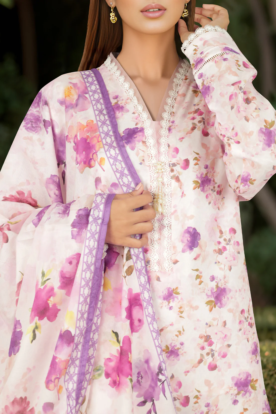 Cotton Jacquard Stitched 3 Piece - Image 3