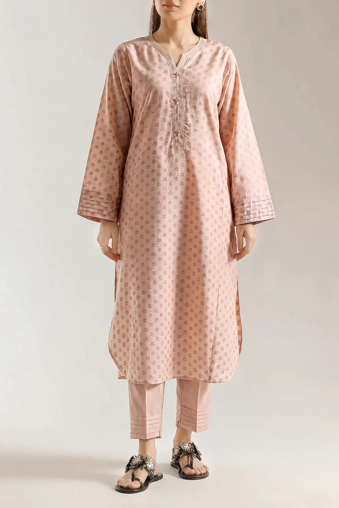 Cotton Jacquard Stitched shirt