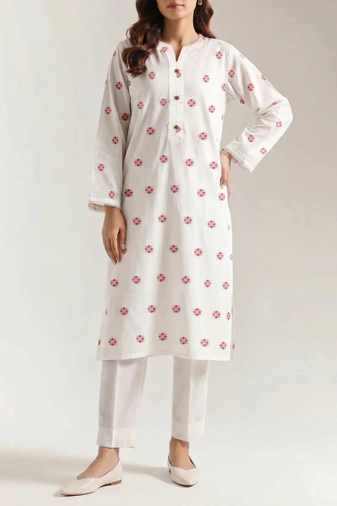 Cotton Jacquard Stitched Shirt