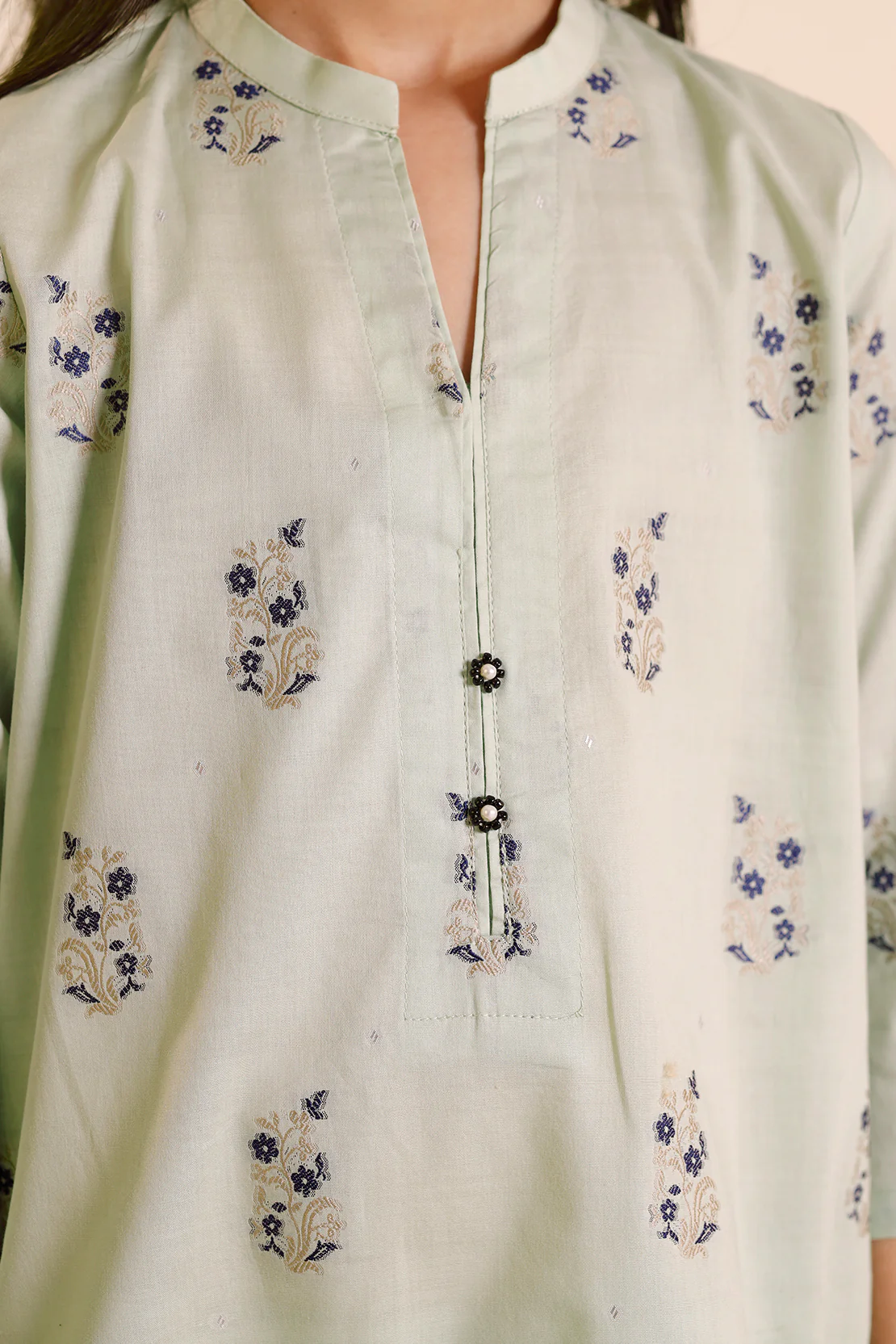 Cotton Jacquard Stitched Shirt/trouser For Kids - Image 6
