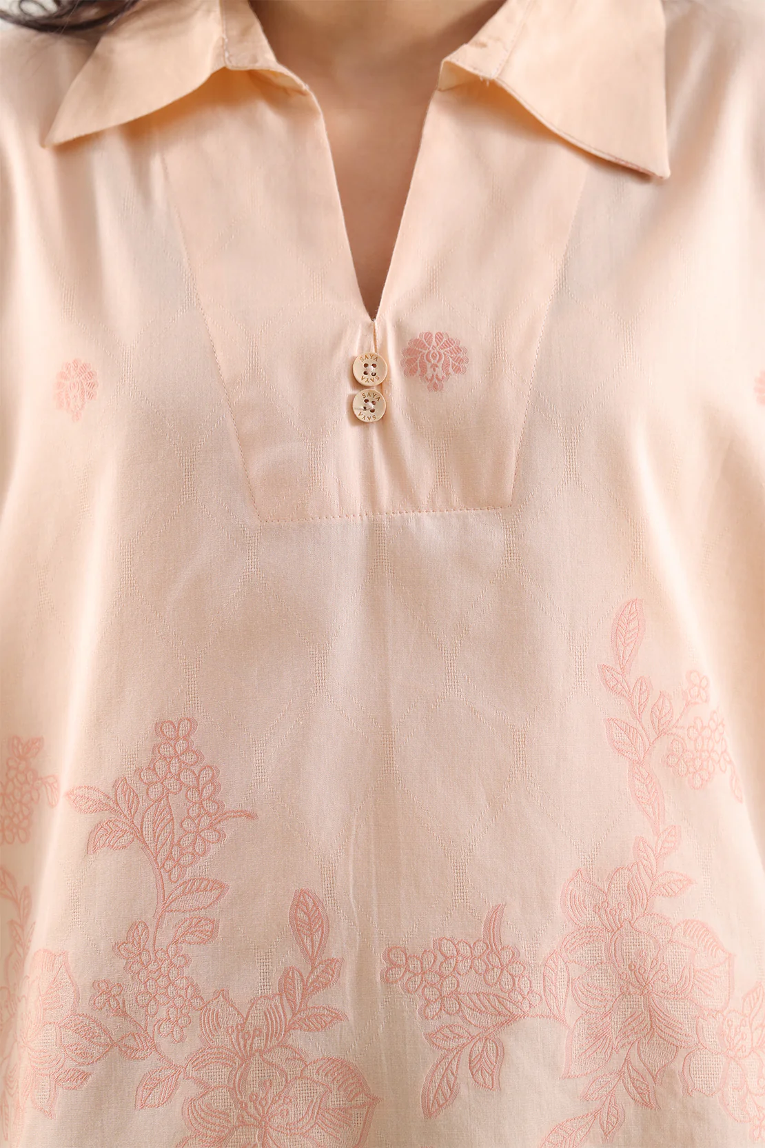 Cotton Jacquard Stitched Shirt - Image 3