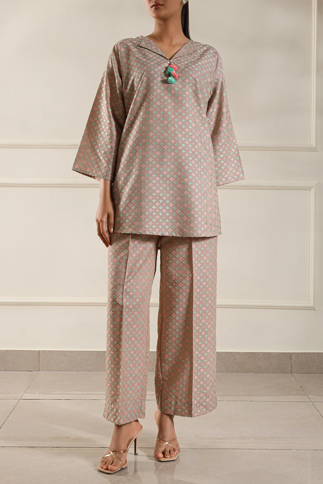 Cotton Jacquard Stitched Shirt