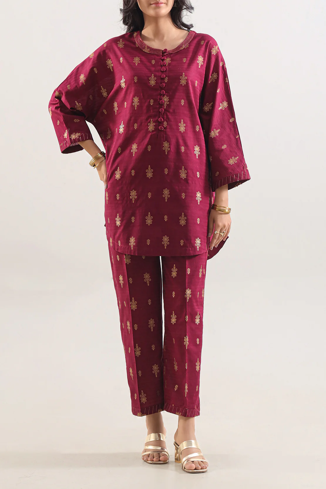 Cotton Jacquard Stitched Shirt - Image 3
