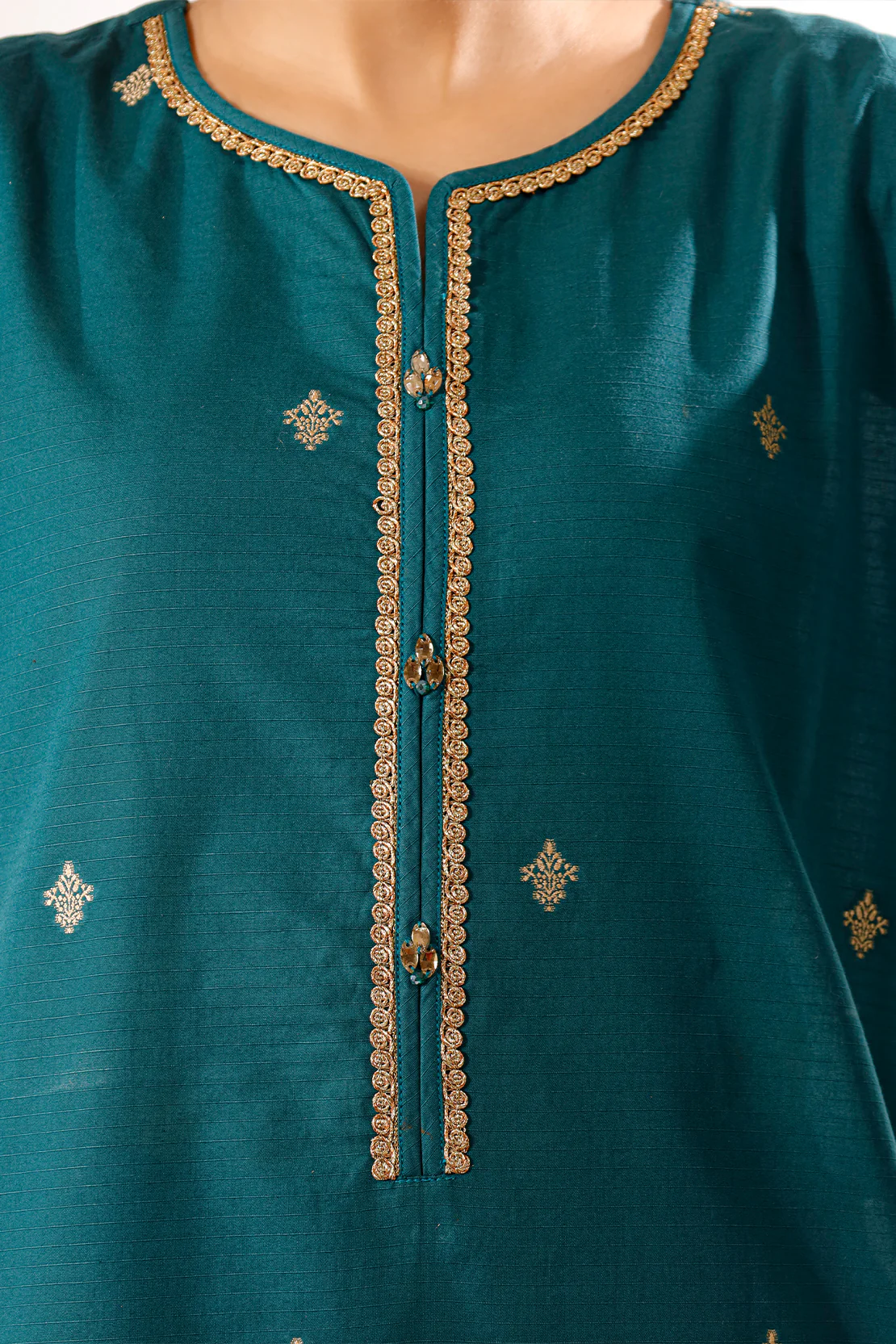 Cotton Jacquard Stitched Shirt - Image 5