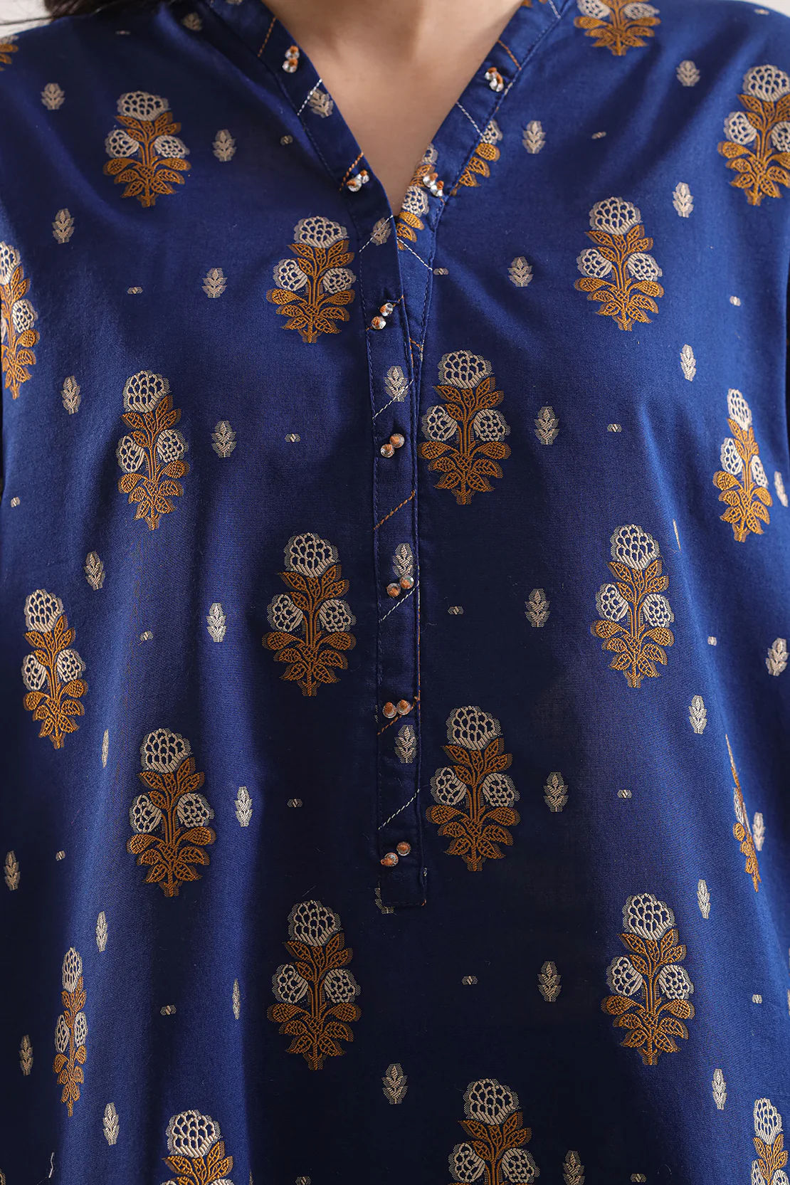 Cotton Jacquard Stitched Shirt - Image 3
