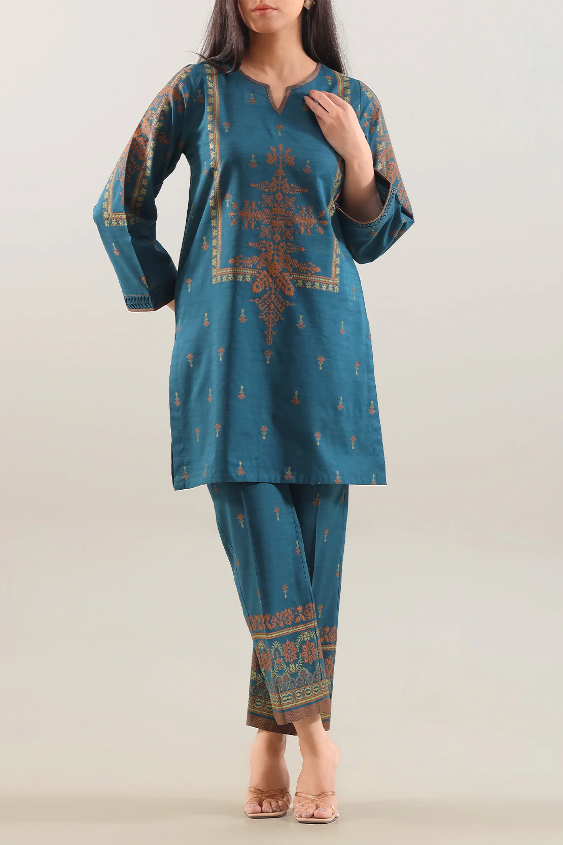 Cotton Jacquard Stitched Shirt - Image 2