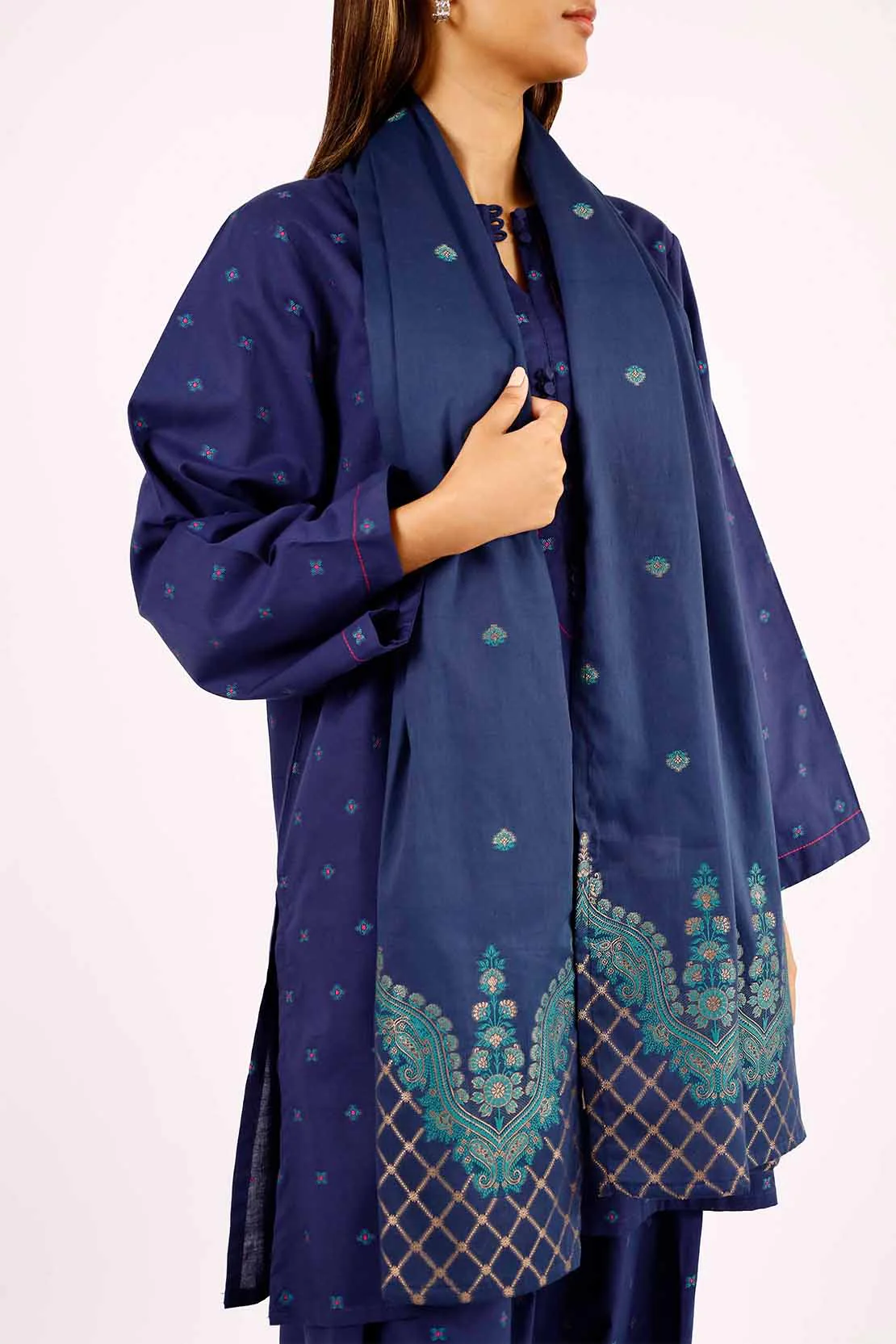 Cotton Jacquard Stole - Image 3