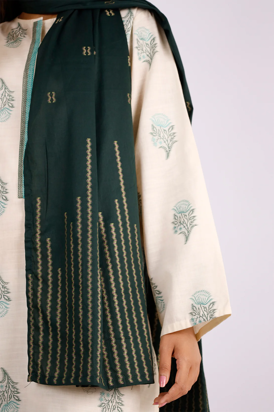 Cotton Jacquard Stole - Image 3