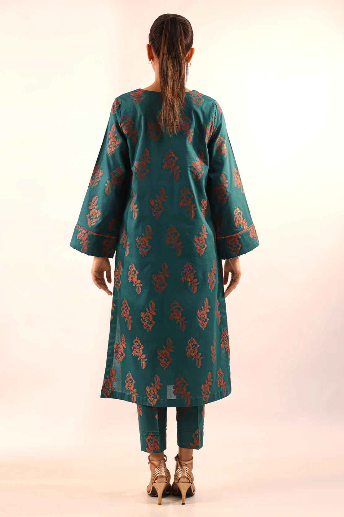 Embroidered Cotton Jacquard Stitched 2 Piece - Image 5