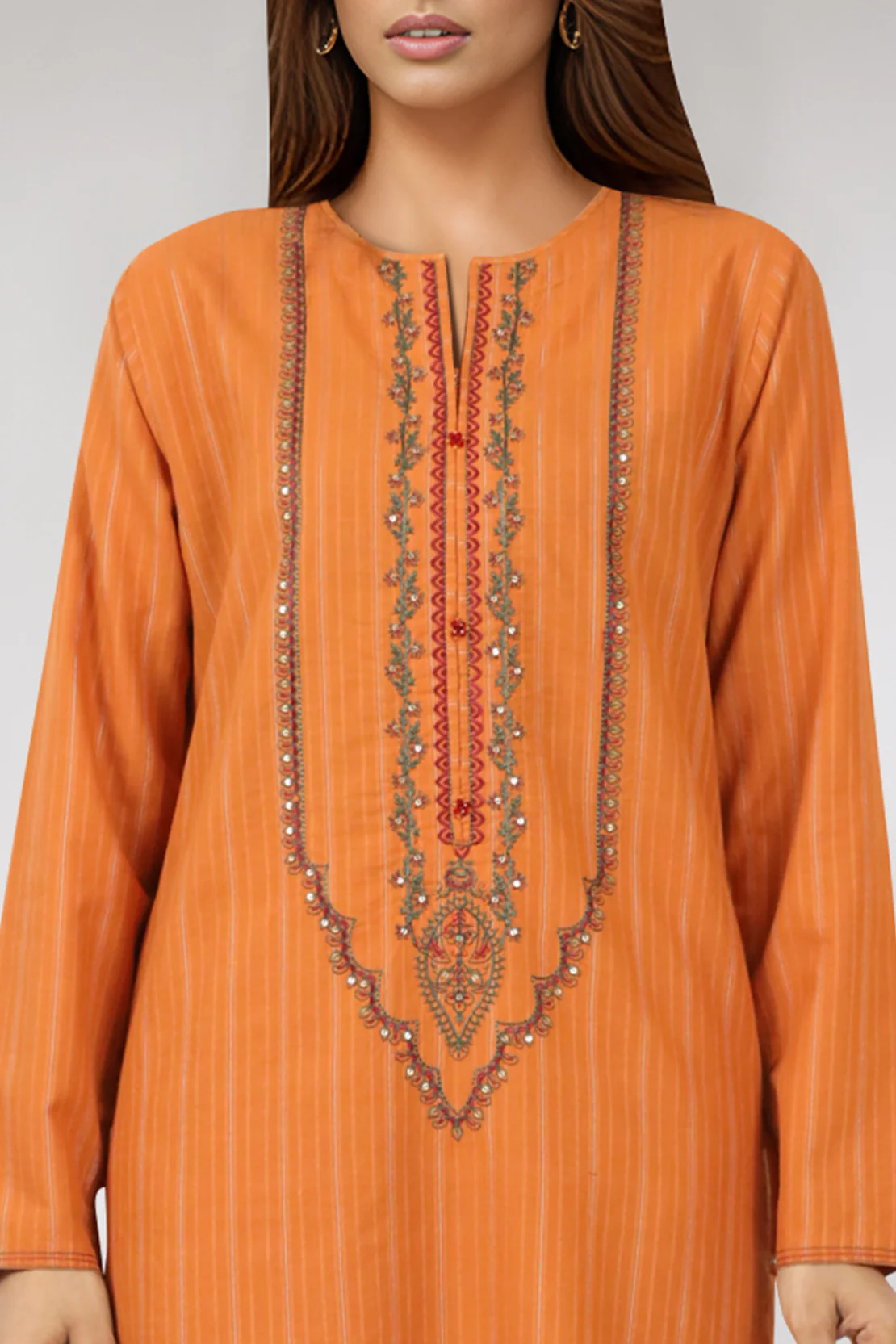 Embroidered Cotton Jacquard Stitched 2 Piece (Shirt/Trouser)