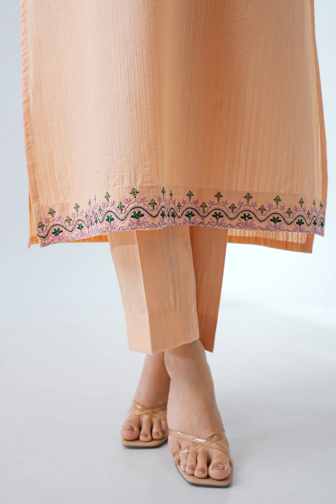 Embroidered Cotton Jacquard Stitched 2 Piece (Shirt/Trouser) - Image 8