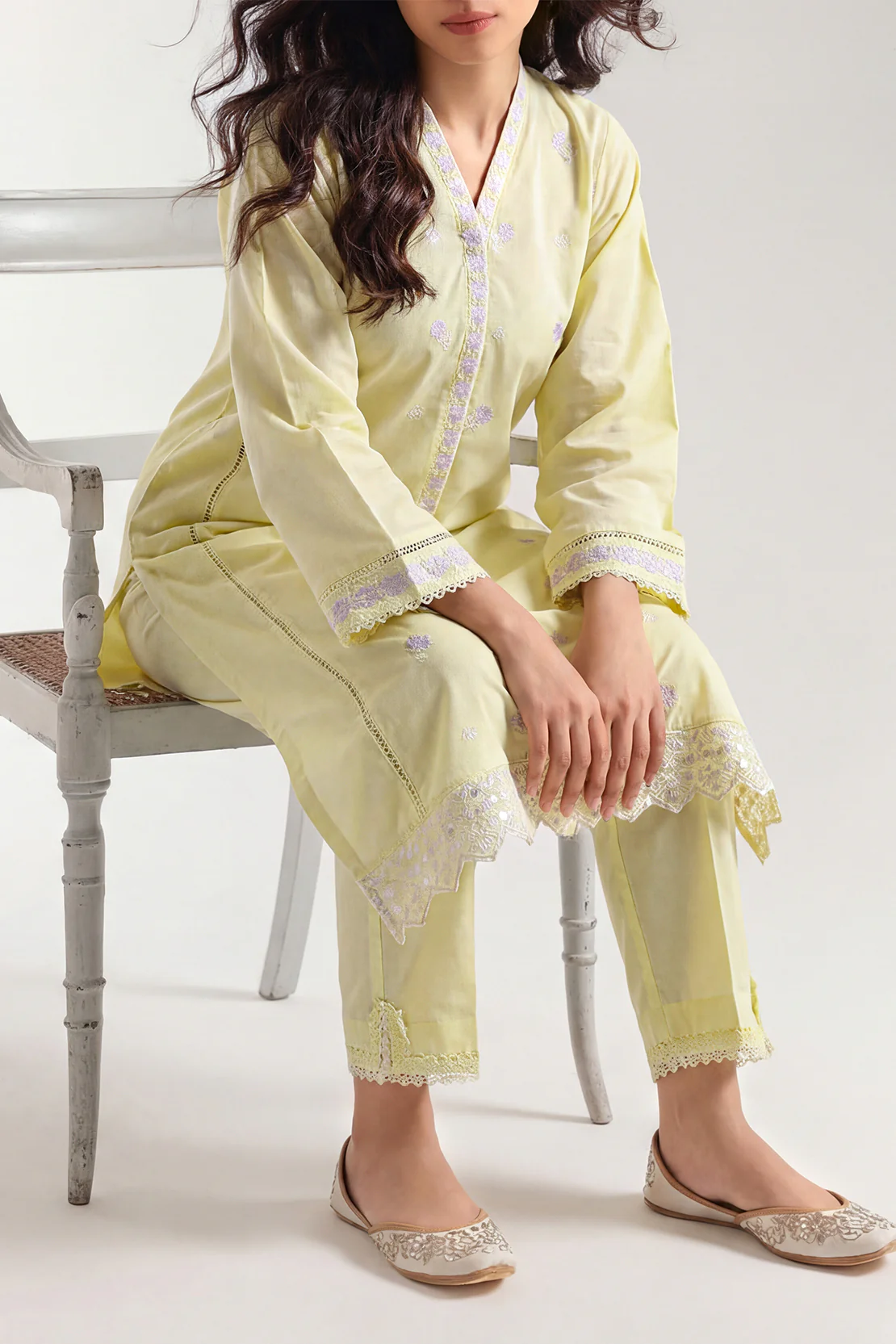 Embroidered Cotton Jacquard Stitched 2 Piece (Shirt/Trouser)