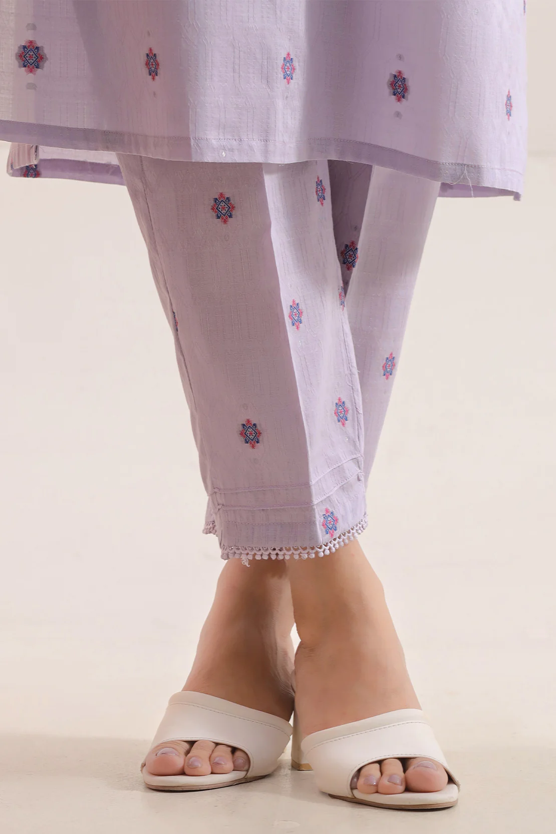 Embroidered Cotton Jacquard Stitched 2 Piece (Shirt/Trouser) - Image 7