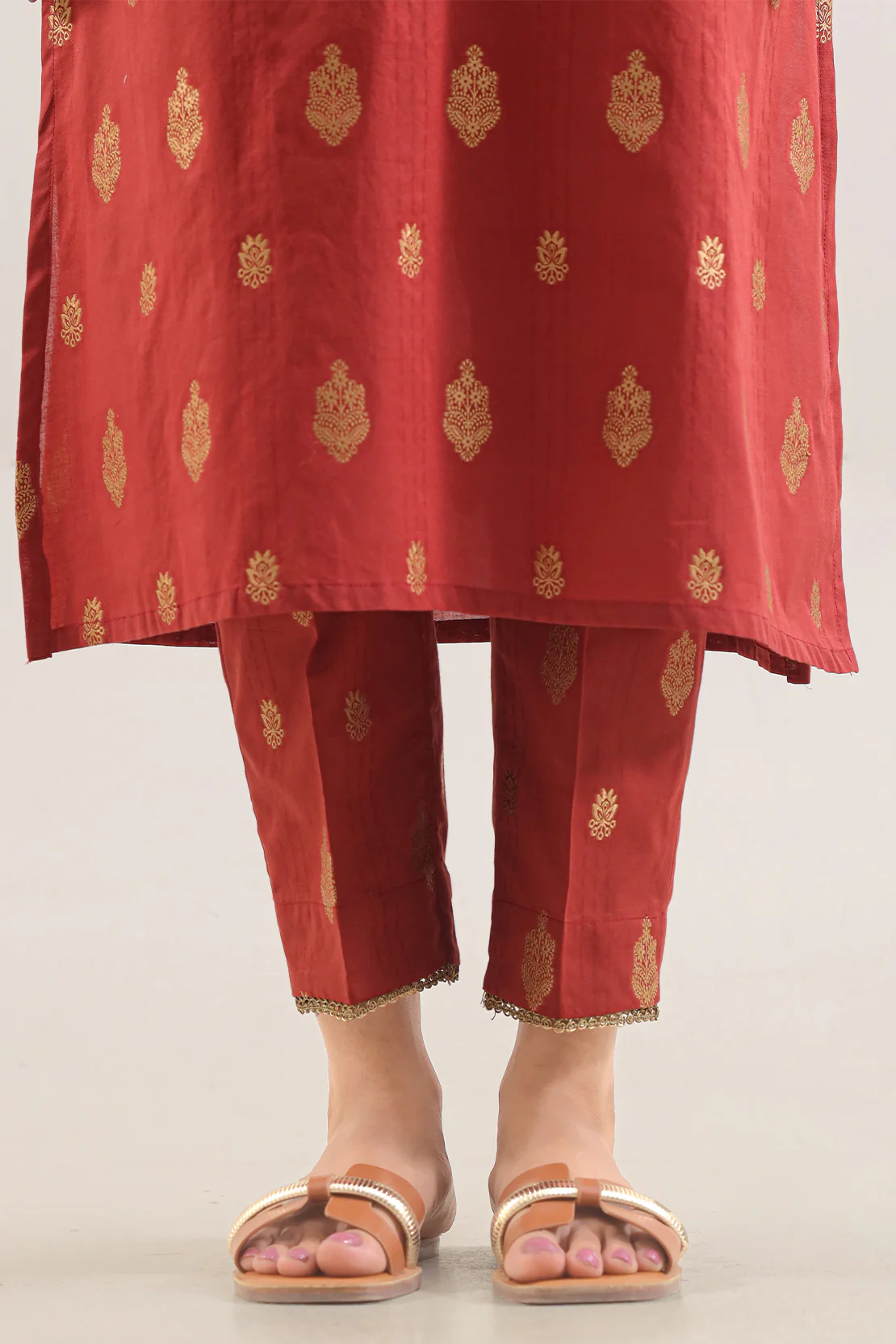 Embroidered Cotton Jacquard Stitched 2 Piece (Shirt/Trouser) - Image 6