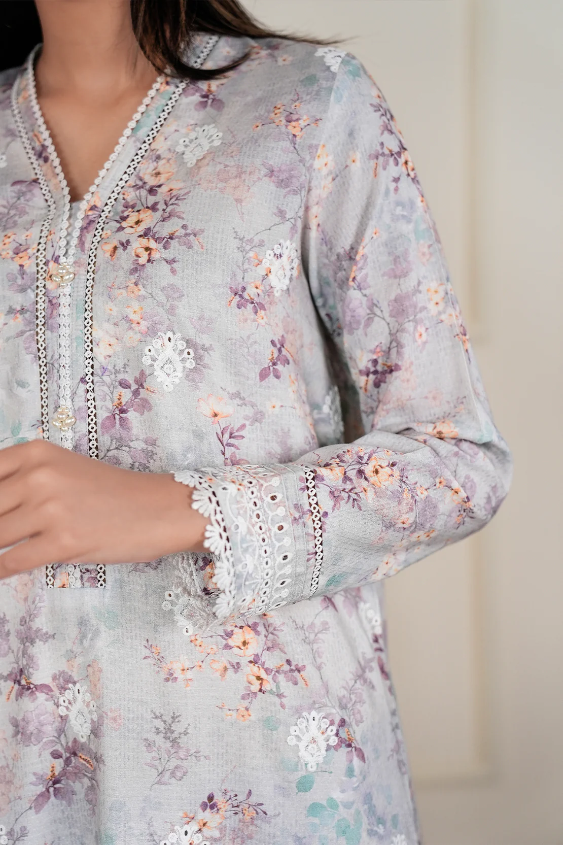 Embroidered Cotton Jacquard Stitched 3 Piece - Image 7
