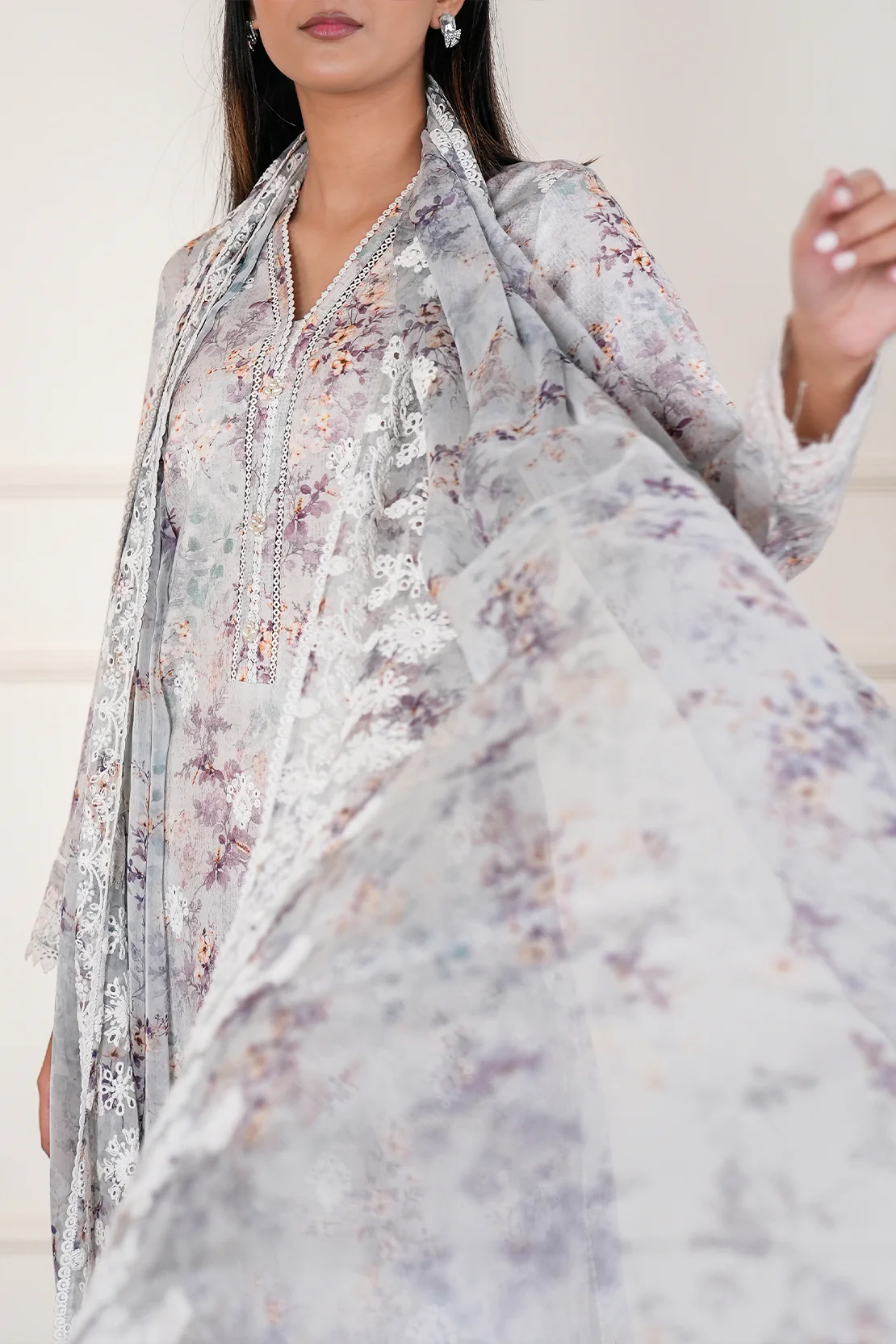 Embroidered Cotton Jacquard Stitched 3 Piece - Image 9