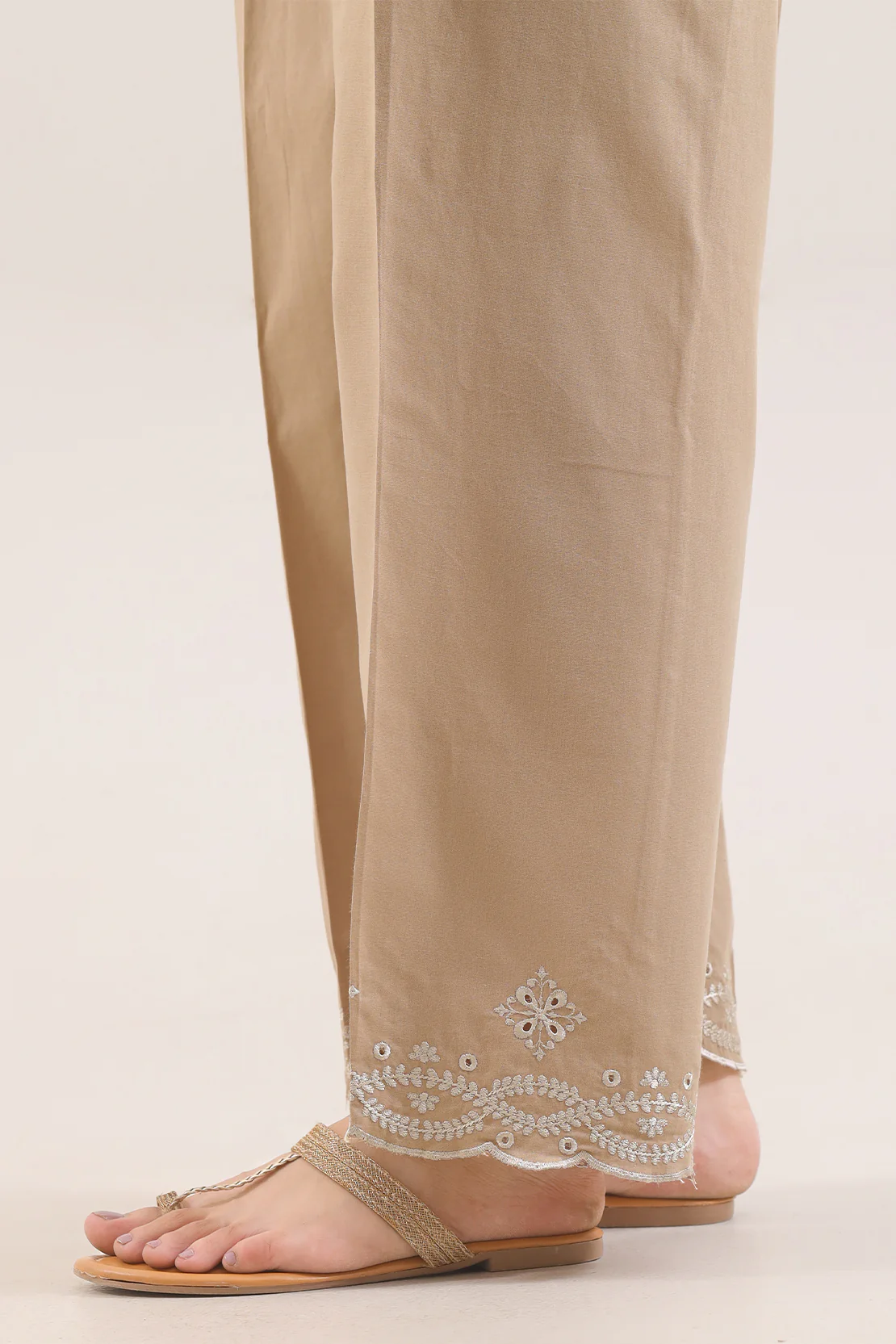 Embroidered Cotton Pant - Image 2