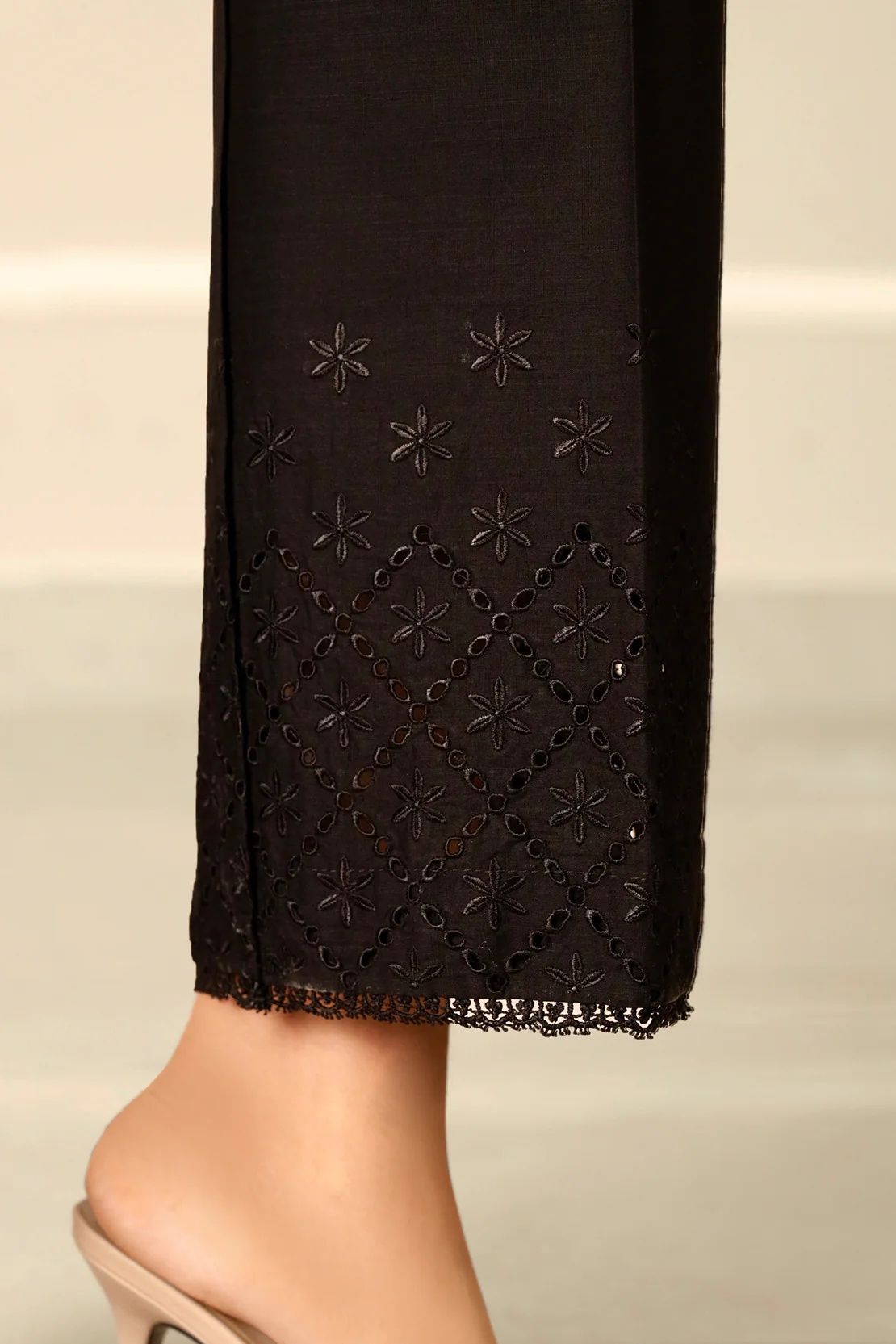 Embroidered Cross Hatch Pant - Image 4