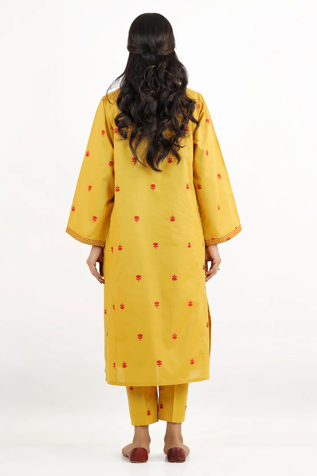 Embroidered Jacquard Cotton Stitched Shirt - Image 3