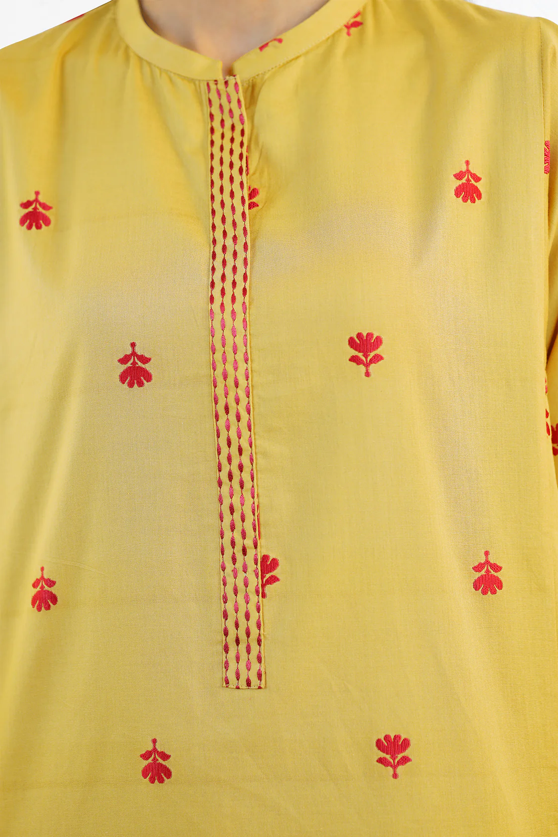 Embroidered Jacquard Cotton Stitched Shirt - Image 6
