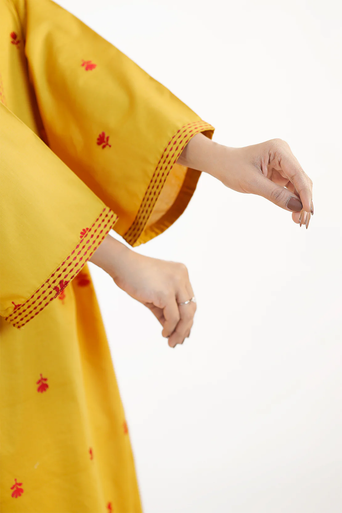 Embroidered Jacquard Cotton Stitched Shirt - Image 7