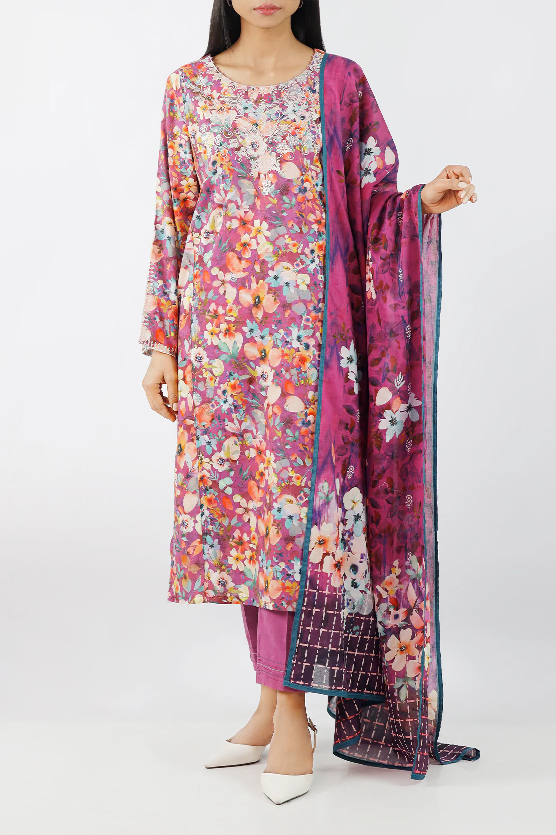Embroidered Jacquard Cotton Stitched Shirt - Image 10