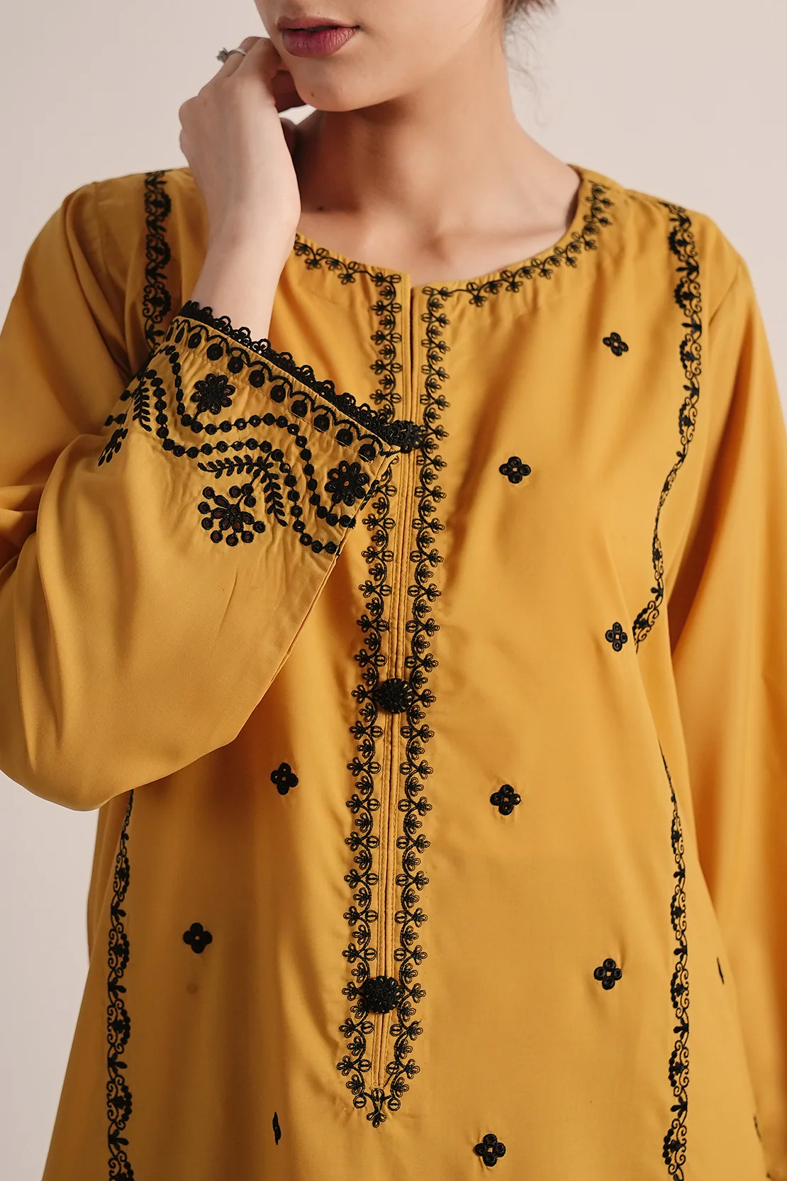 Embroidered Easy Care Weave Stitched 2 Piece (Shirt/Trouser)