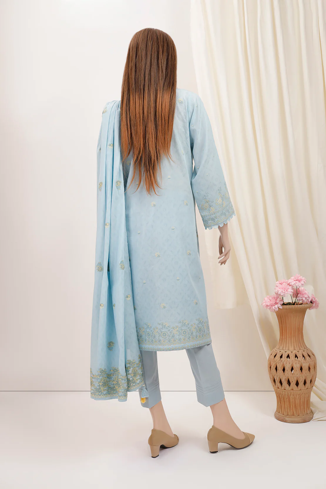 Unstitched Jacquard Cotton 3 Piece - Image 2