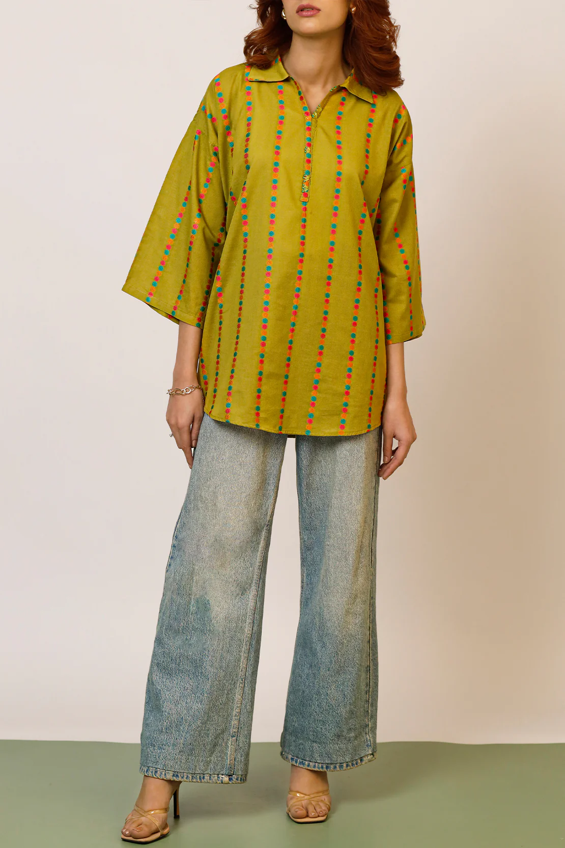 Jacquard Cotton Stitched Shirt - Image 4