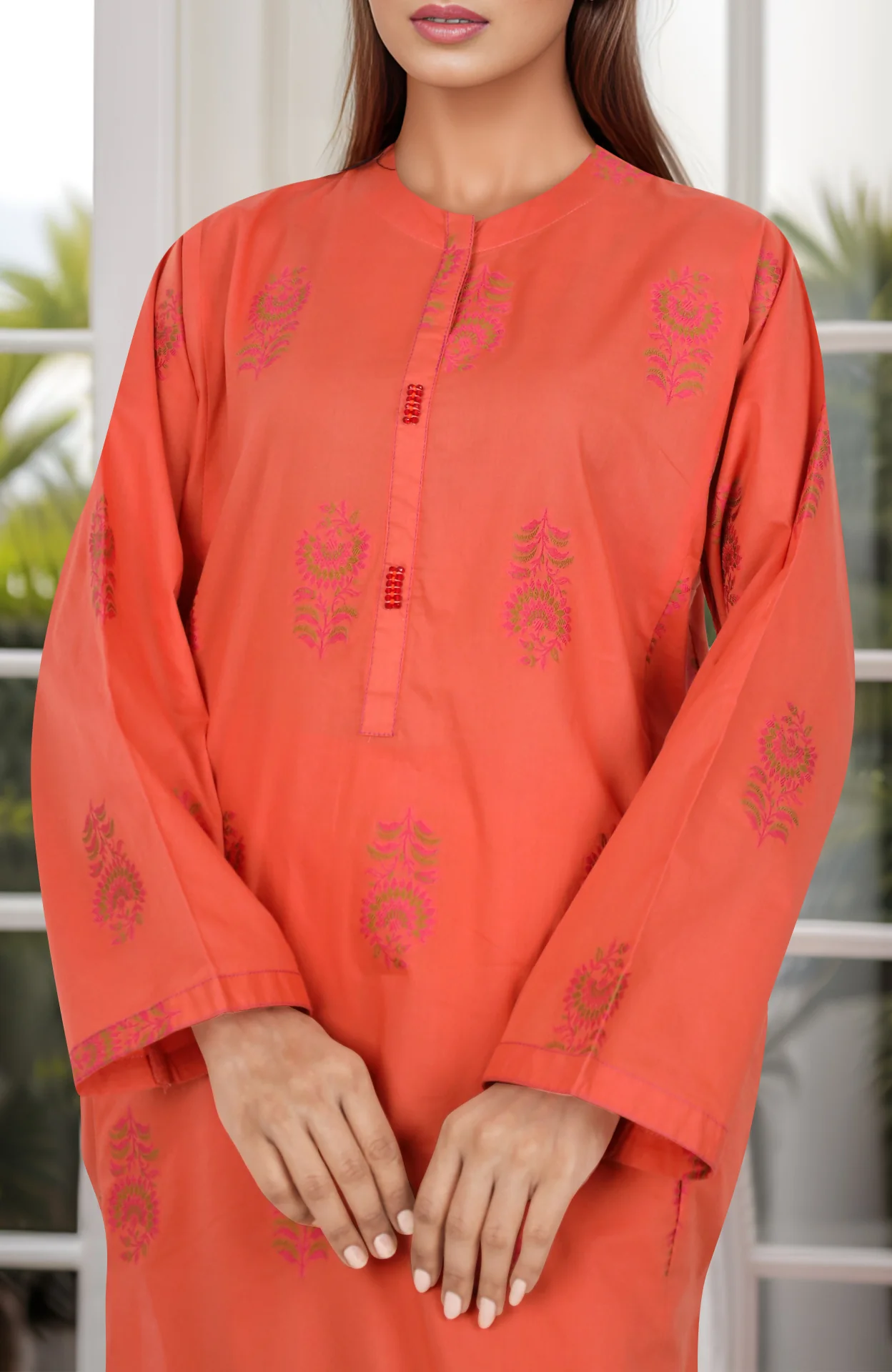 Jacquard Cotton Stitched Shirt