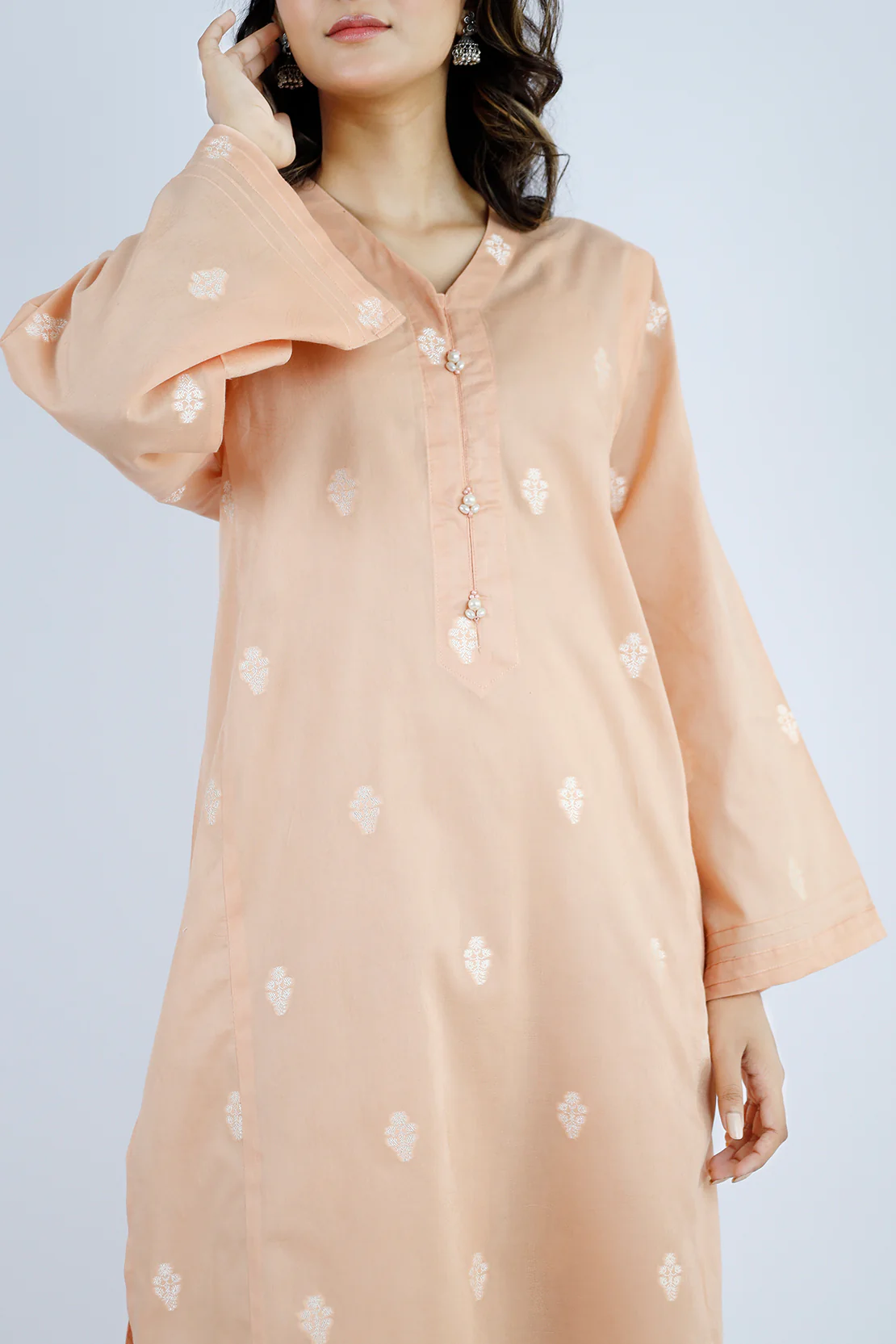 Jacquard Cotton Stitched Shirt