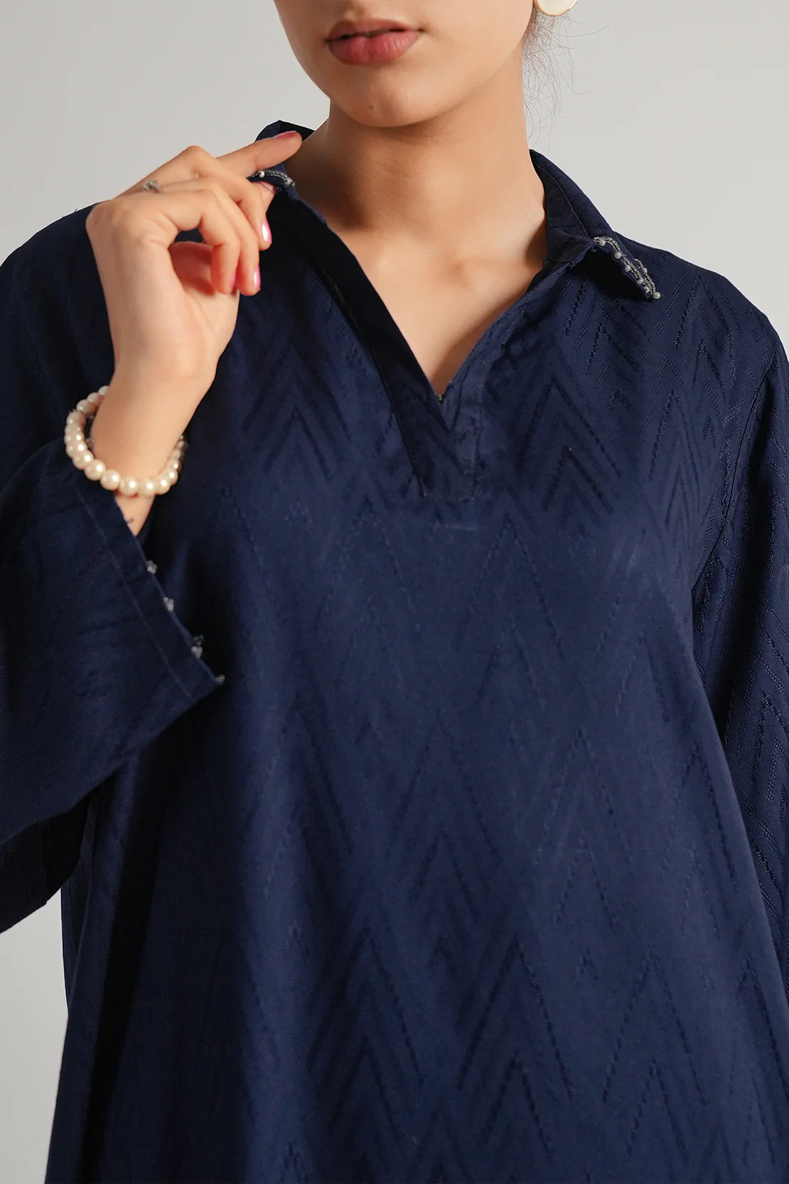 Jacquard Cotton Stitched Shirt - Image 5