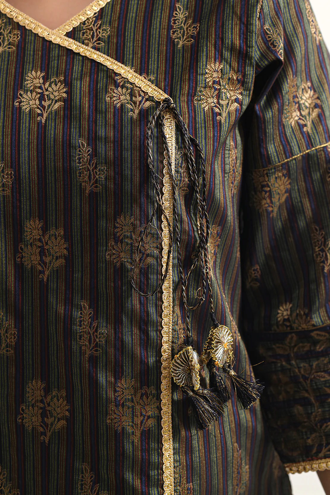 Jacquard Cotton Stitched Shirt & Bottom - Image 4