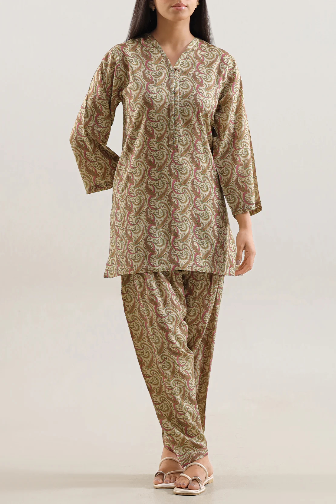 Jacquard Cotton Stitched Shirt