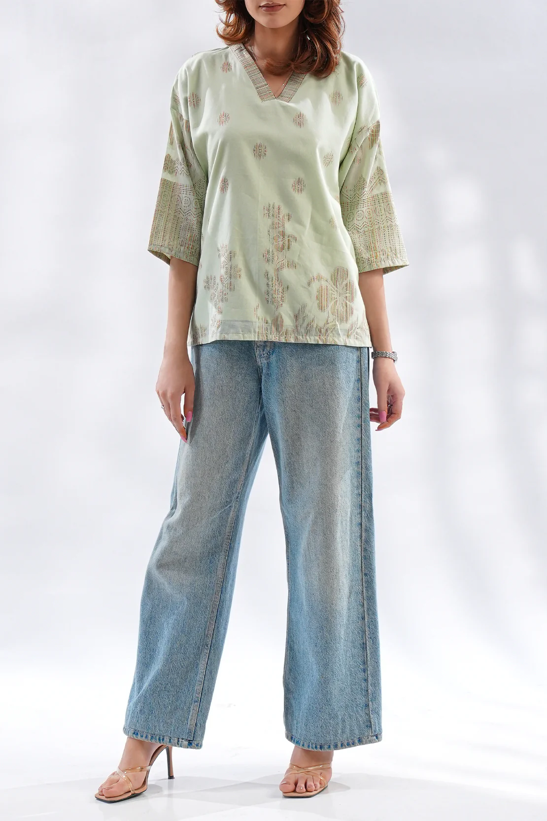 Jacquard Cotton Stitched Shirt