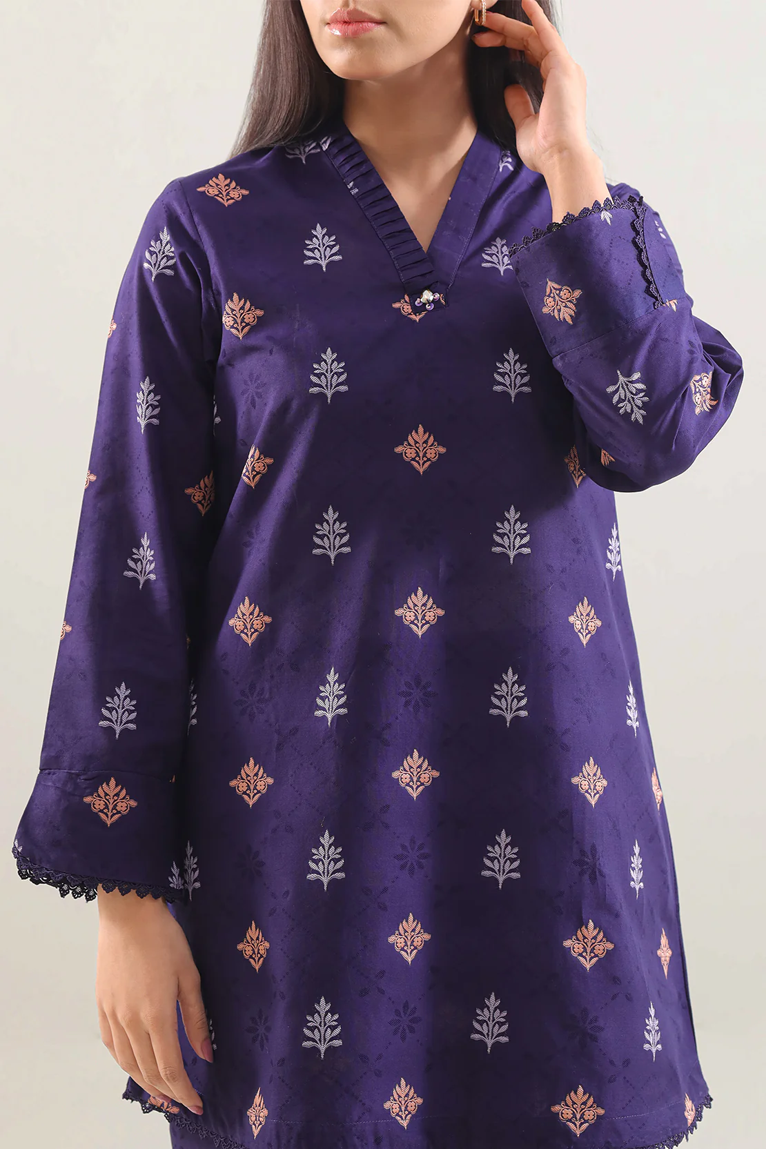 Jacquard Cotton Stitched Shirt - Image 3