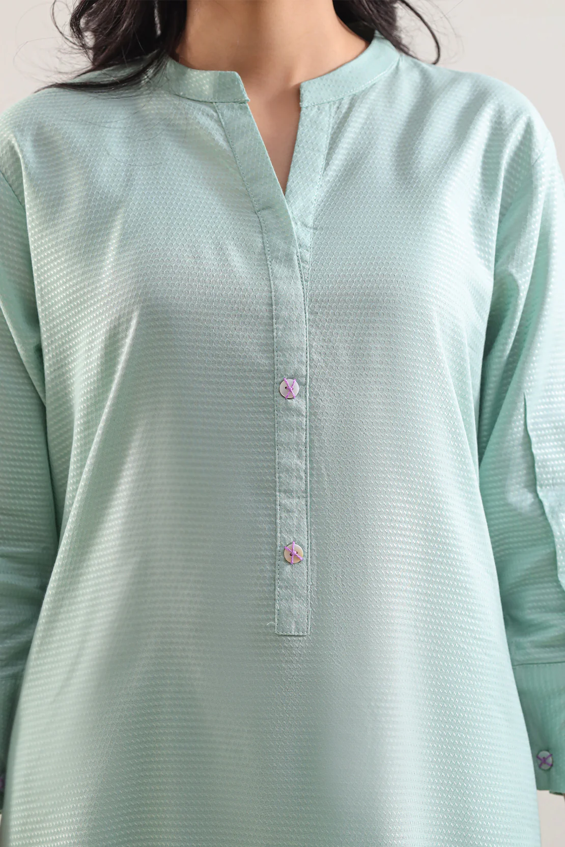 Jacquard Cotton Stitched Shirt - Image 3