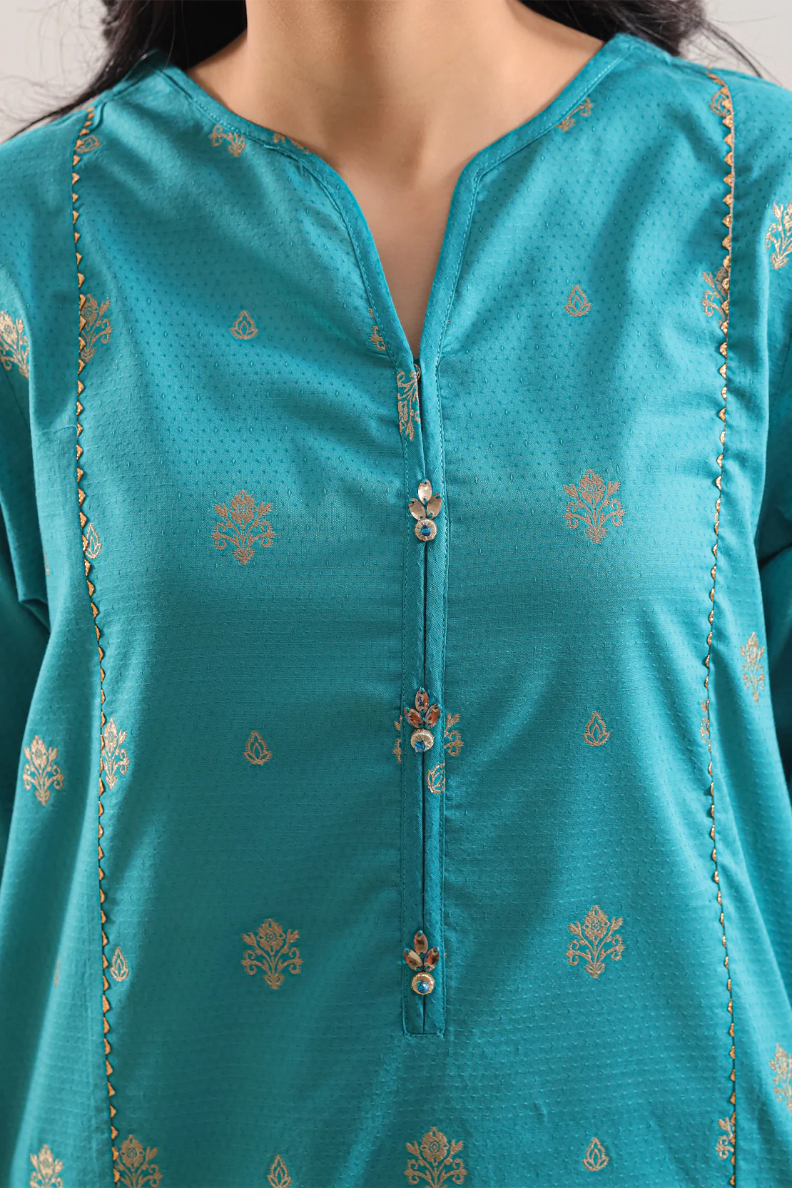 Jacquard Cotton Stitched Shirt - Image 4