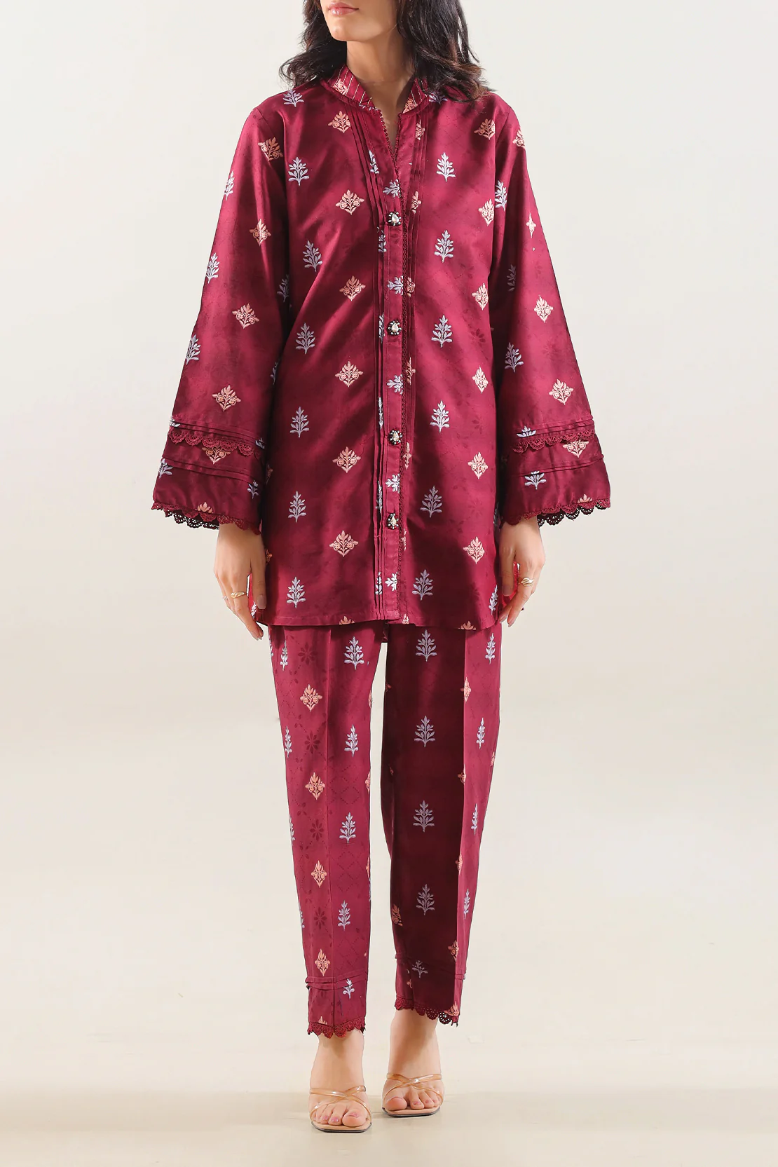Jacquard Cotton Stitched Shirt