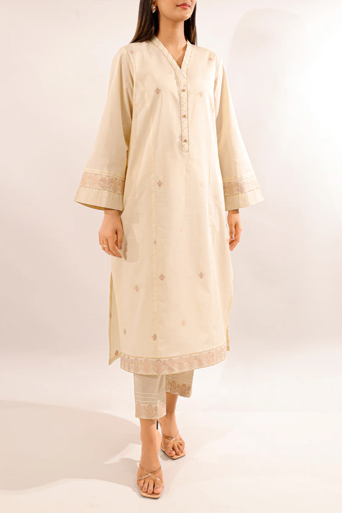 Cotton Jacquard Stitched Shirt