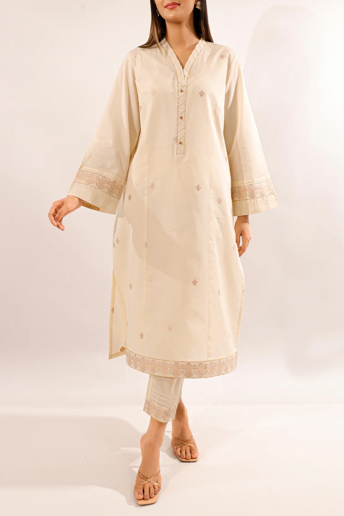 Cotton Jacquard Stitched Shirt - Image 3